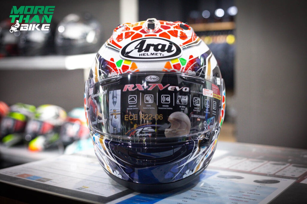 หมวกกนนอค ARAI รน RX 7V EVO ลาย Nakagami GP หมวกกนนอค ถงมอ เสอการด รองเทา และชด